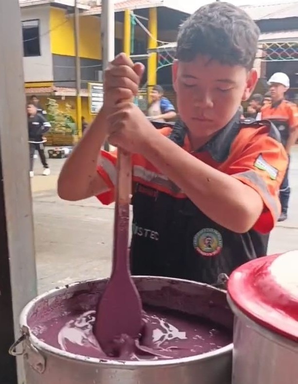 Preparación colada morada